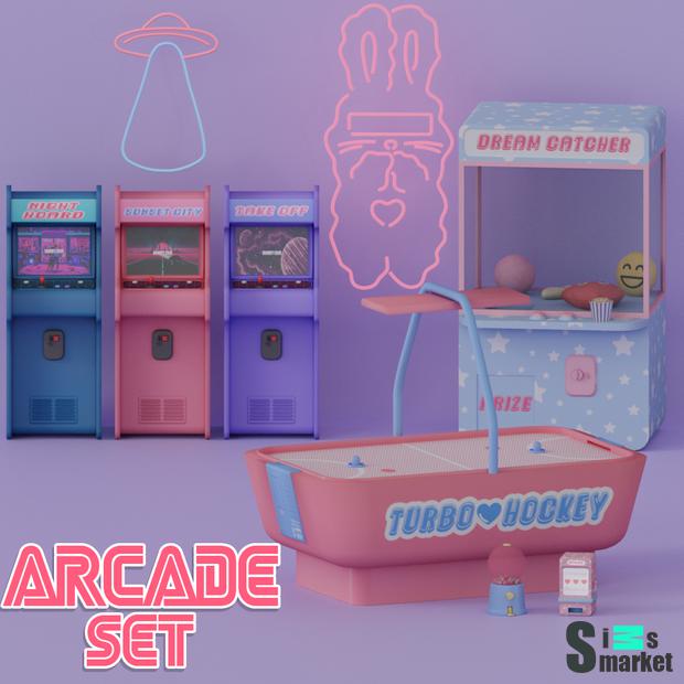 неоновый игровой набор для Симс 4. Скачать мод