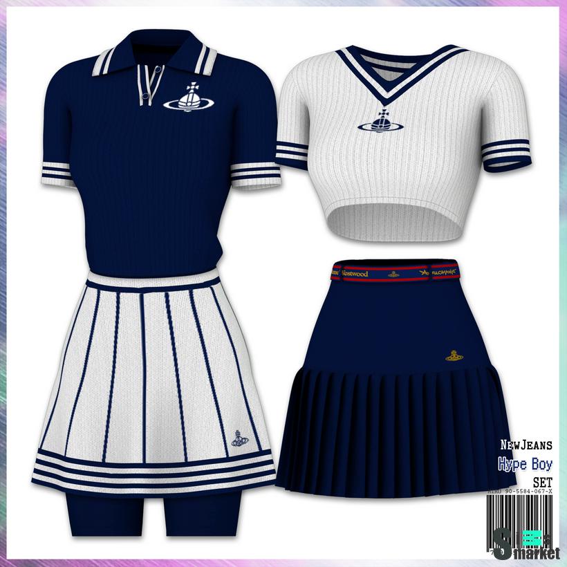 NewJeans Hype Boy Set для Симс 4. Скачать мод