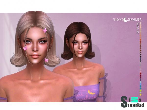 nightcrawler angelic hair - the sims 4 для Симс 4. Скачать мод