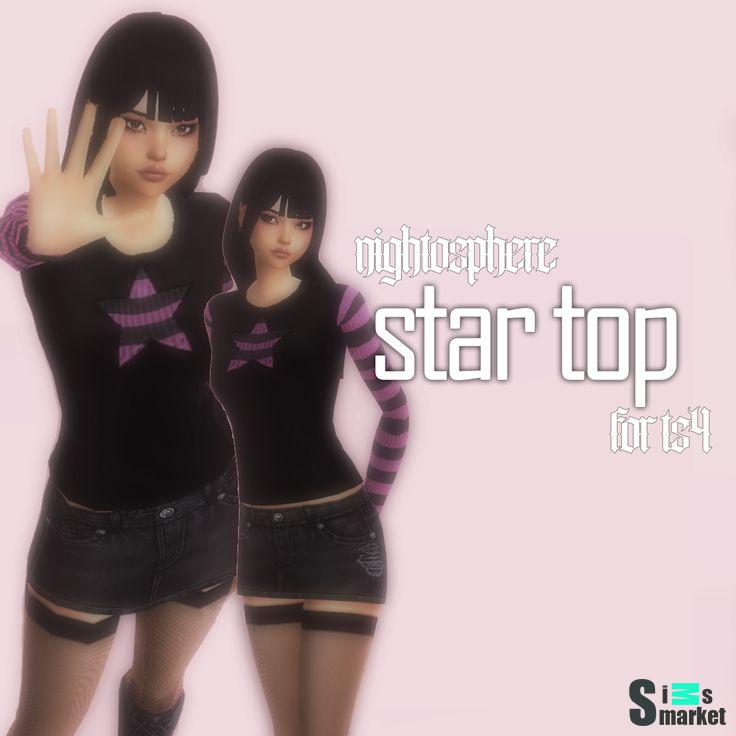 nightosphere star top для Симс 4. Скачать мод