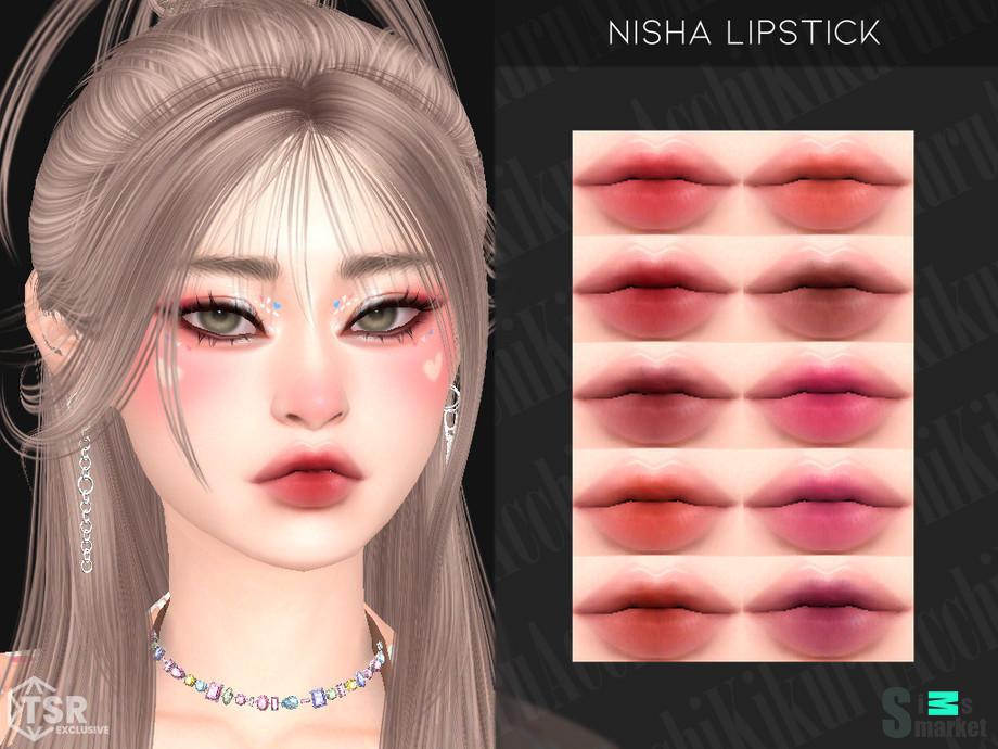 Nisha Lipstick для Симс 4. Скачать мод