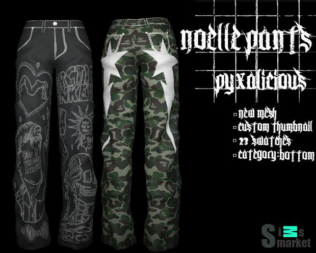 noelle pants для Симс 4. Скачать мод
