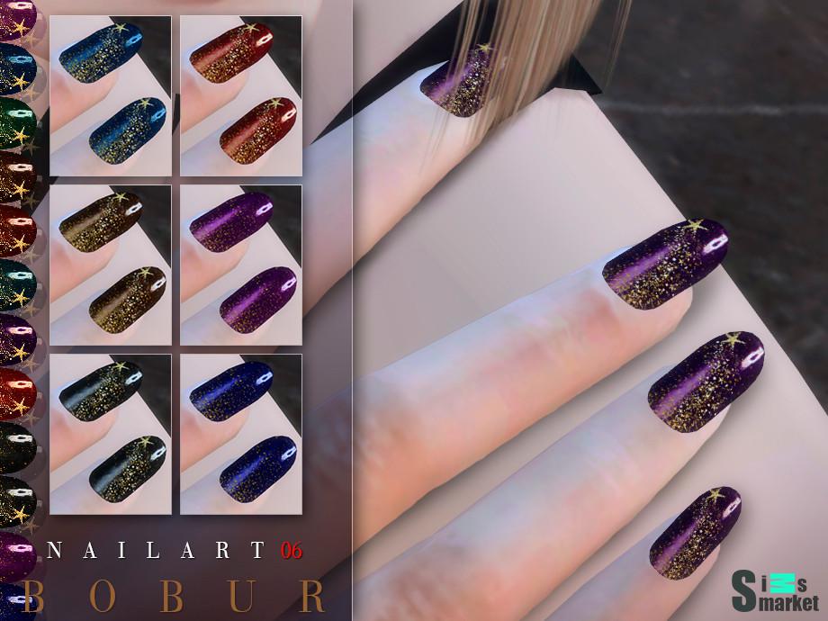Ногти Nails 06 by Bobur3 для Симс 4. Скачать мод