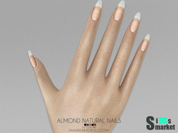 Ногти natural by redheadsims для Симс 4. Скачать мод