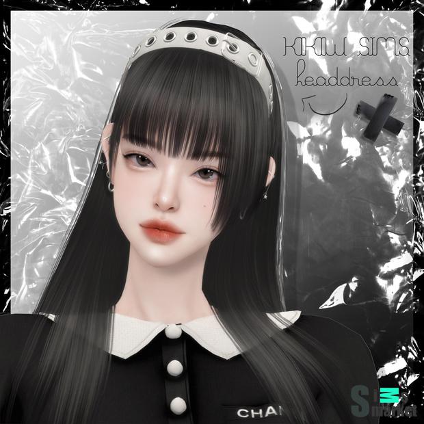 ободок Cool handsome belt headband by KIKIW для Симс 4. Скачать мод