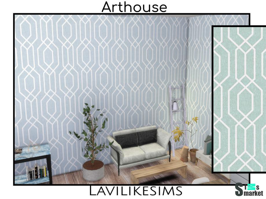 Обои Arthouse by lavilikesims для Симс 4. Скачать мод