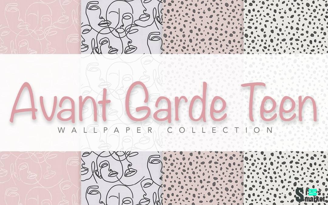 Обои "Avant Garde Teen Wallpaper" для Симс 4 для Симс 4. Скачать мод