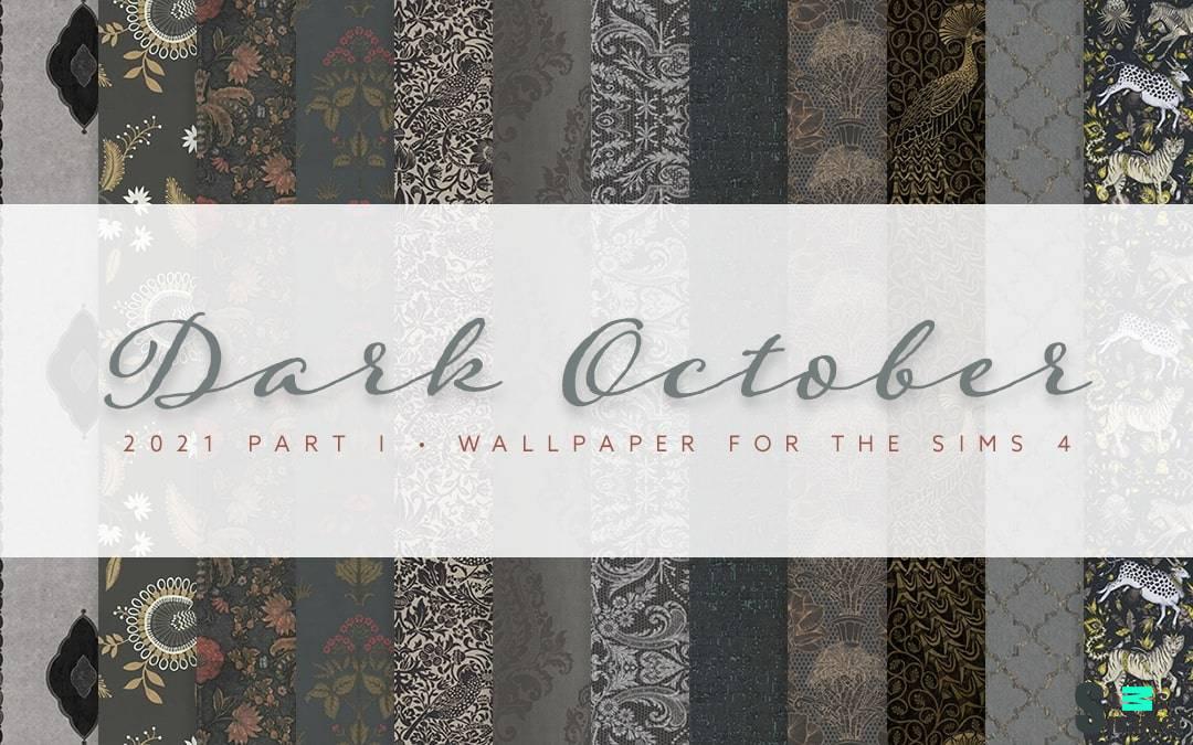 Обои "Dark October Walls Part I" для Симс 4 для Симс 4. Скачать мод