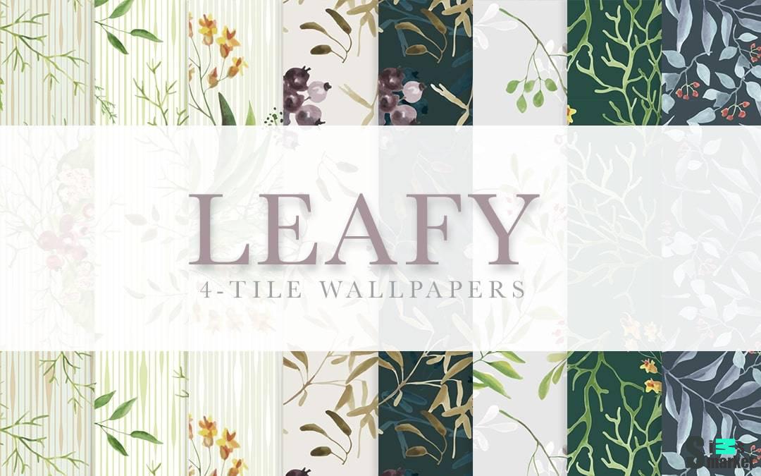 Обои "Leafy Wallpaper" для Симс 4 для Симс 4. Скачать мод