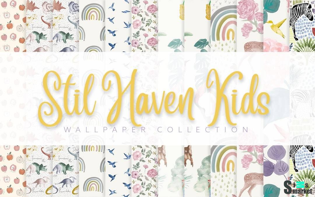 Обои "Stil Haven Kids Wallpaper" для Симс 4 для Симс 4. Скачать мод