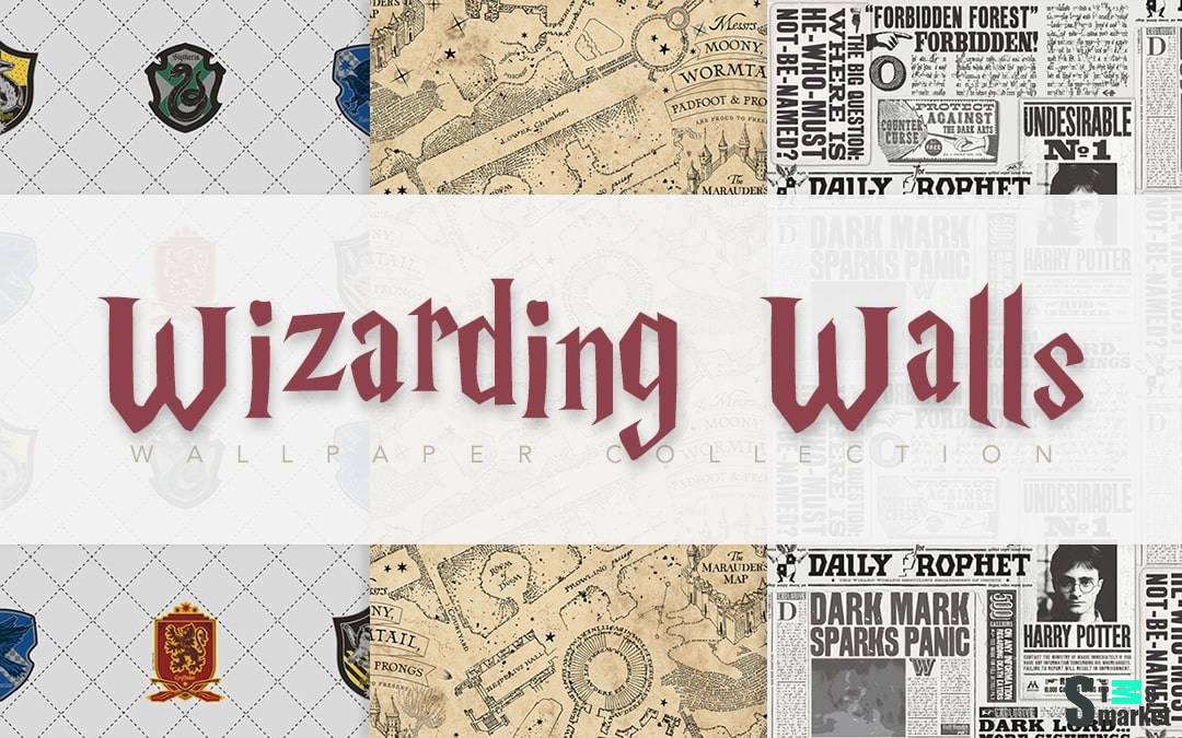 Обои "Wizarding Walls" для Симс 4 для Симс 4. Скачать мод