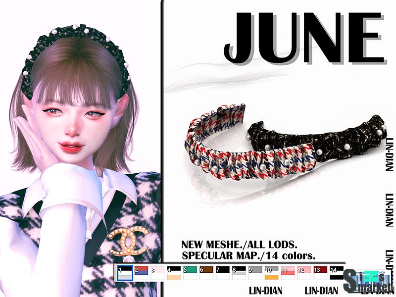 Обруч JUNE by LIN_DIAN для Симс 4. Скачать мод