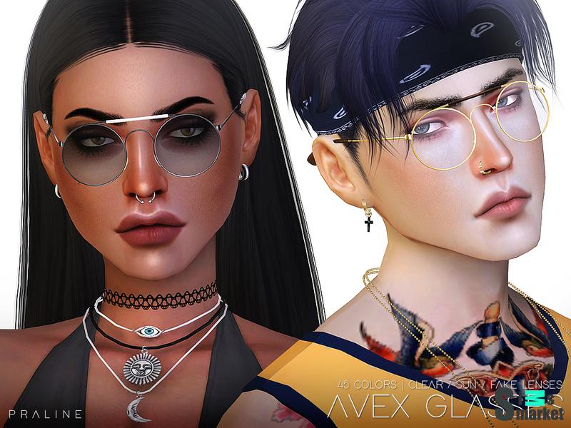 Очки "AVEX Glasses" для Симс 4. Скачать мод