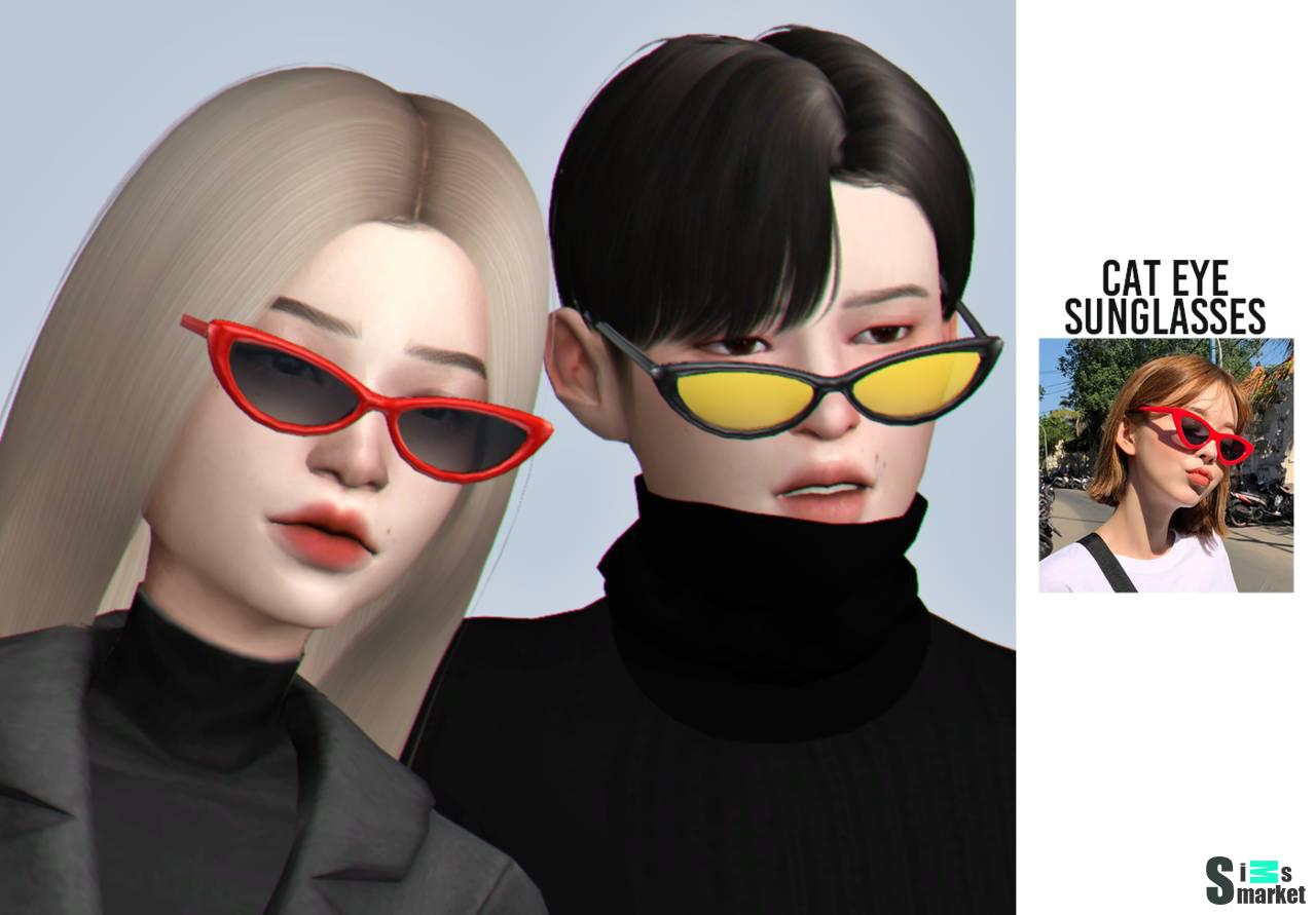 Очки "cat eye sunglasses" для Симс 4 для Симс 4. Скачать мод