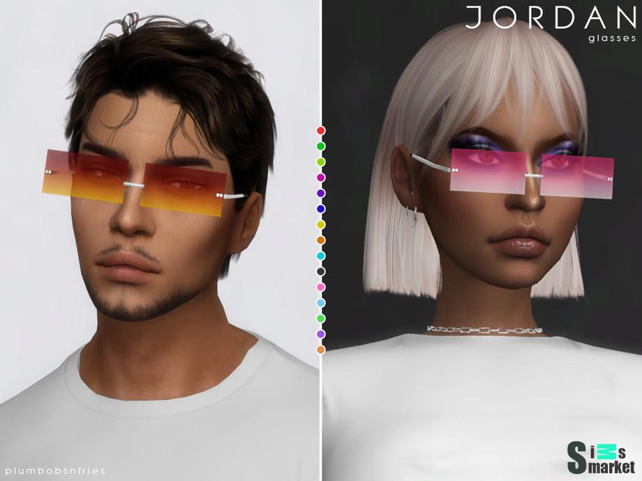 Очки JORDAN by Plumbobs n Fries для Симс 4. Скачать мод
