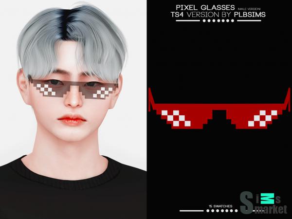 Очки pixel by plbsims для Симс 4. Скачать мод