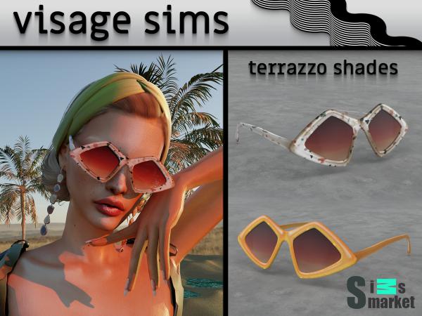 Очки terrazzo by visagesims для Симс 4. Скачать мод