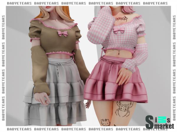 Одежда fairycore by babyetears для Симс 4. Скачать мод