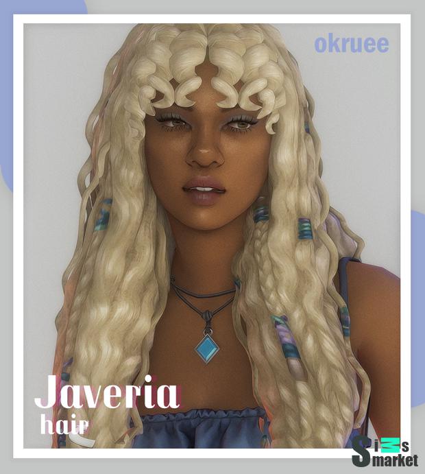 okruee "Javeria hair" для Симс 4. Скачать мод