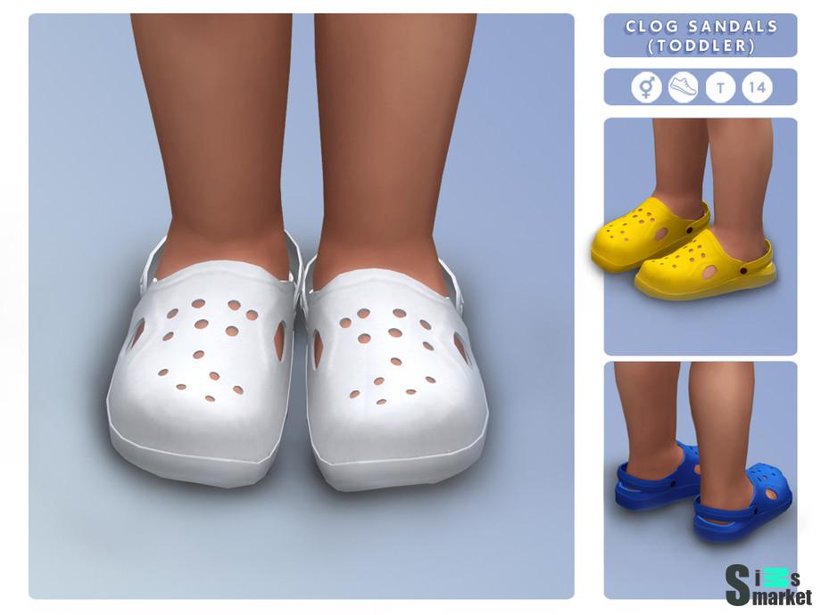 OranosTR - Clog Sandals (Toddler) для Симс 4. Скачать мод