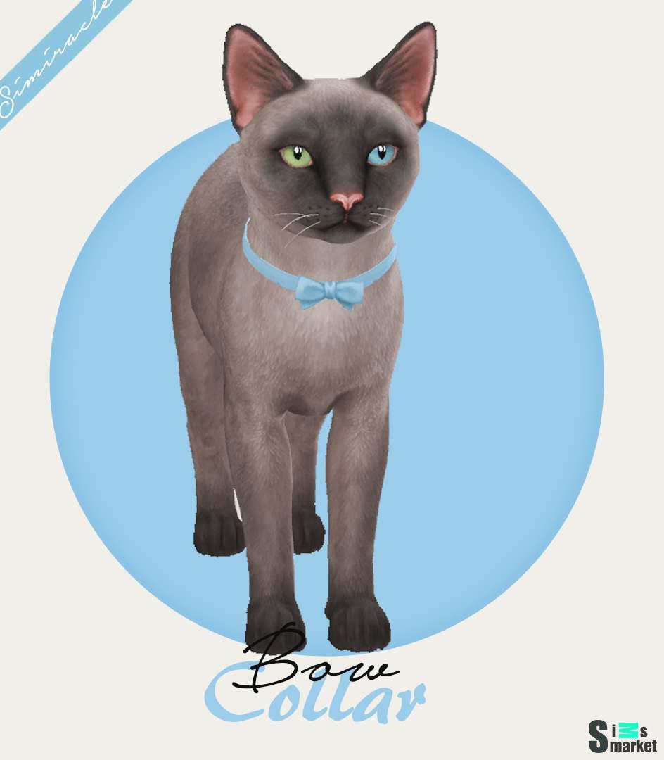 Ошейник "Bow Collar Cats" для Симс 4 для Симс 4. Скачать мод