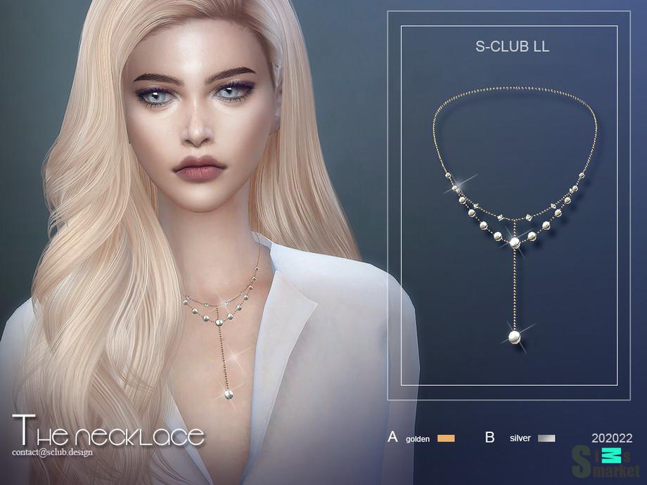 Ожерелье 202022 by S-Club для Симс 4. Скачать мод