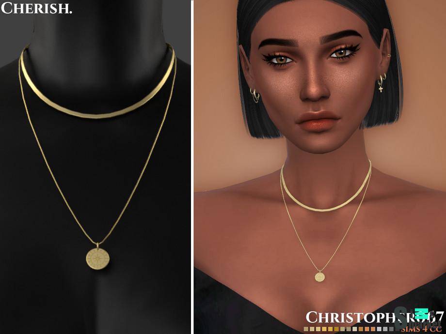 Ожерелье Cherish by christopher067 для Симс 4. Скачать мод