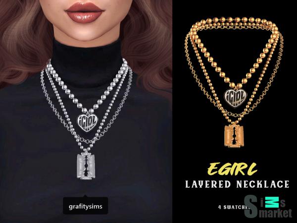 Ожерелье egirl by grafity-cc для Симс 4. Скачать мод