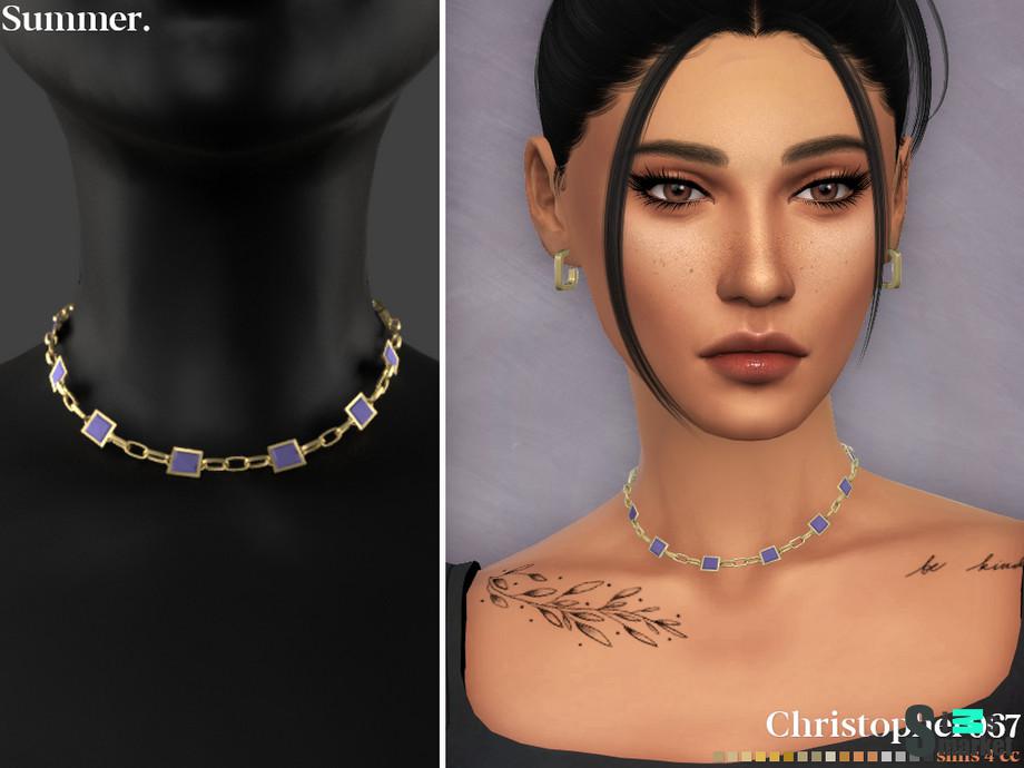 Ожерелье Summer by christopher067 для Симс 4. Скачать мод