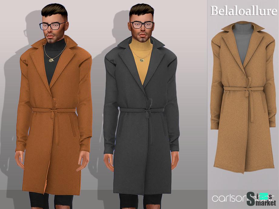 Пальто Carlson by belal1997 для Симс 4. Скачать мод