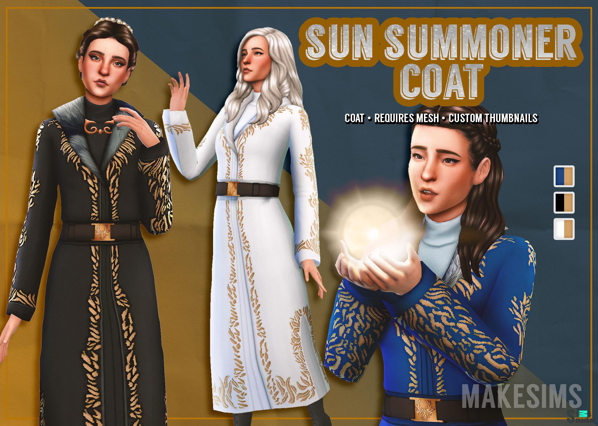 Пальто "Sun Summoner Coat" для Симс 4. Скачать мод Пальто "Sun Summoner Coat" для Симс 4. Скачать мод