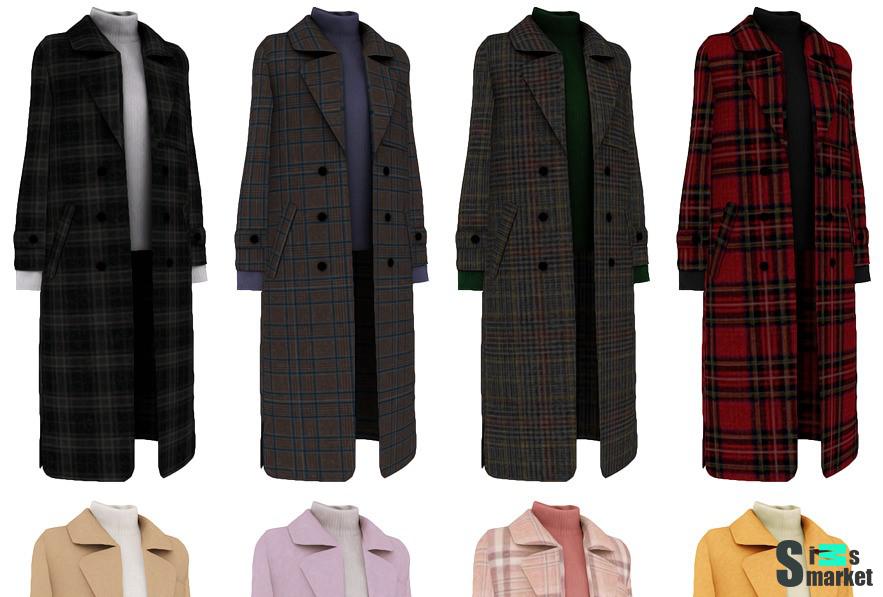 Пальто woolen by KATRINA-Y для Симс 4. Скачать мод