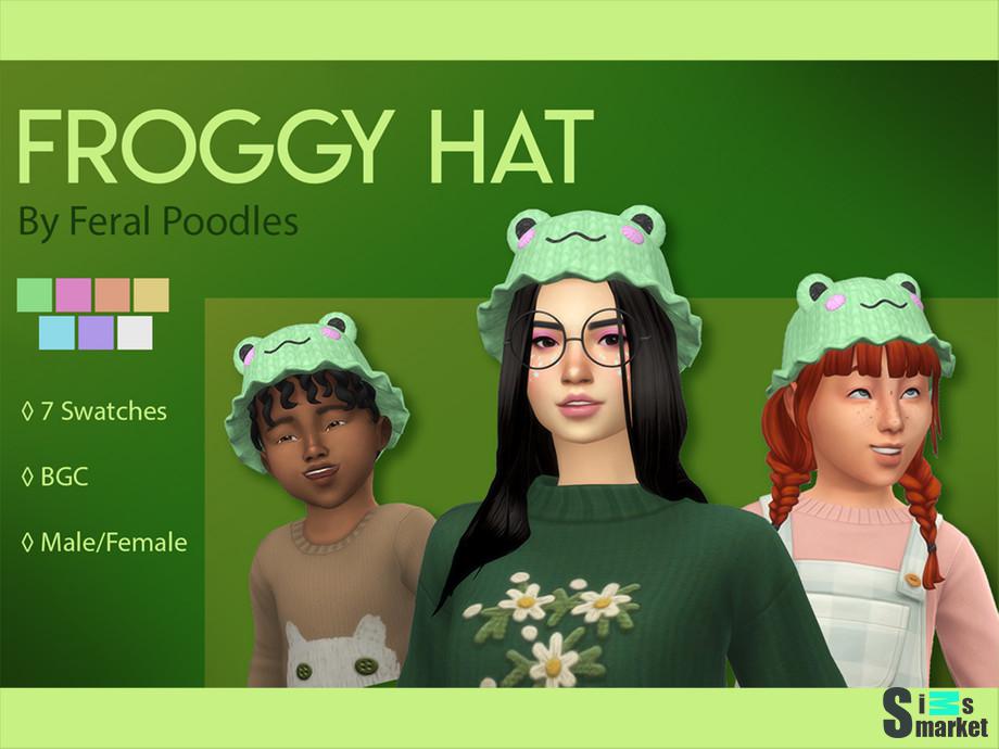 Панама Froggy by feralpoodles для Симс 4. Скачать мод