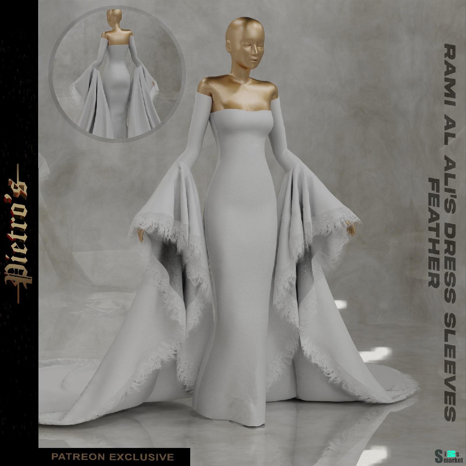 Pietro - Rami Al Ali's Свадебное платье для Симс 4. Скачать мод