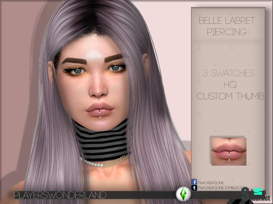 Пирсинг Belle by PlayersWonderland для Симс 4. Скачать мод