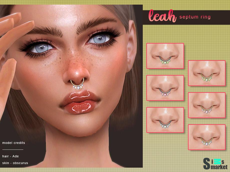 Пирсинг Leah by Screaming Mustard для Симс 4. Скачать мод