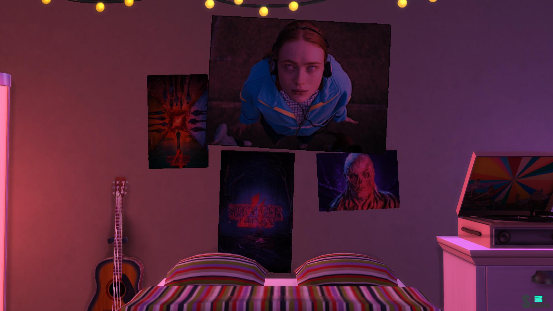 Плакаты "Stranger Things" 2 для Симс 4. Скачать мод