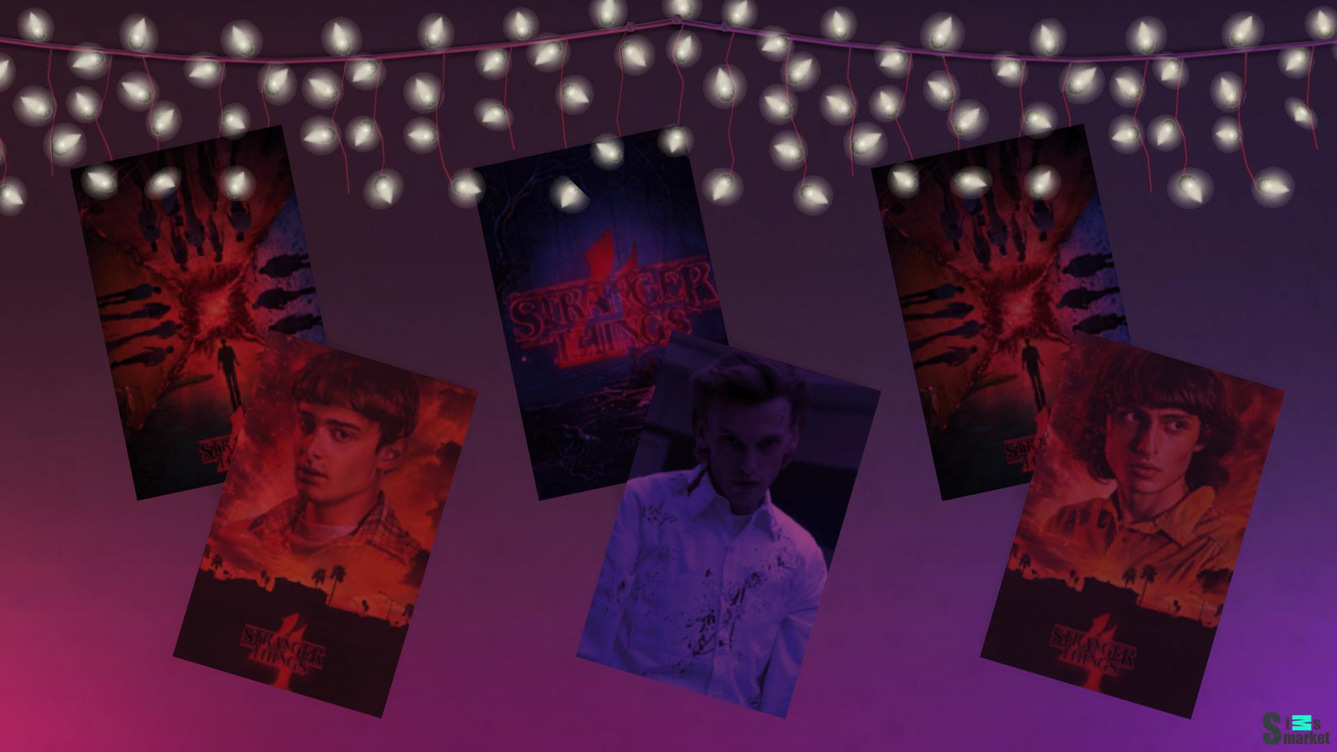 Плакаты "Stranger Things" для Симс 4. Скачать мод