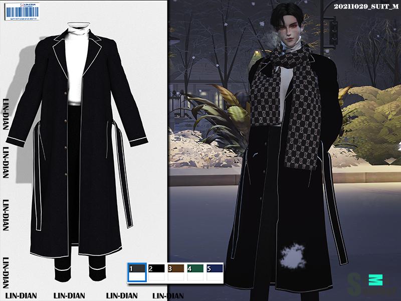 Плащ "Men's windbreaker" by LIN_DIAN для Симс 4. Скачать мод
