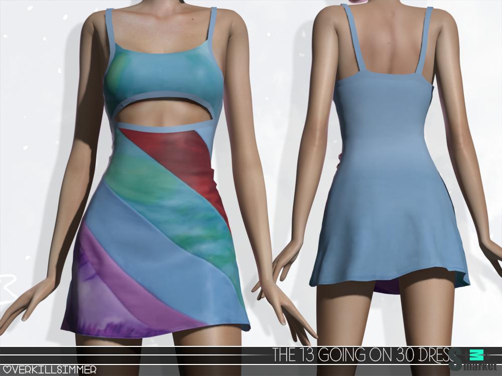 Платье 13 by overkillsimmer для Симс 4. Скачать мод