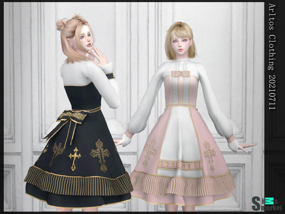 Платье 2 by Arltos для Симс 4. Скачать мод