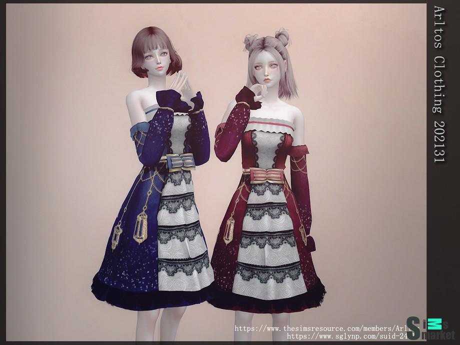 Платье 202131 by Arltos для Симс 4. Скачать мод