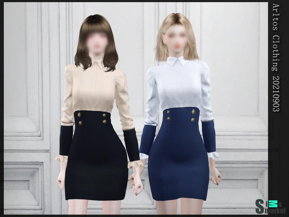 Платье 2023 by Arltos для Симс 4. Скачать мод