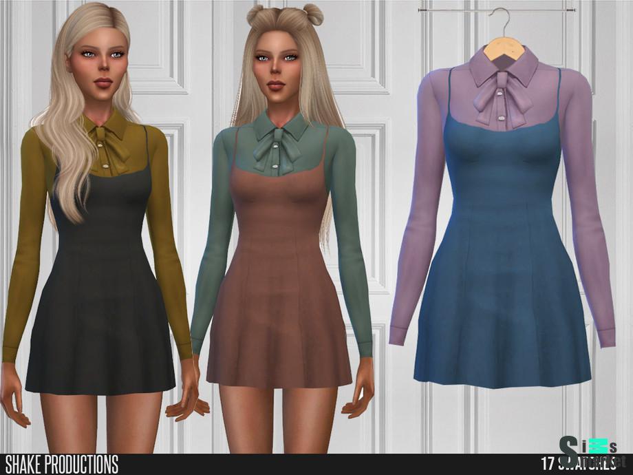 Платье 503 by ShakeProductions для Симс 4. Скачать мод