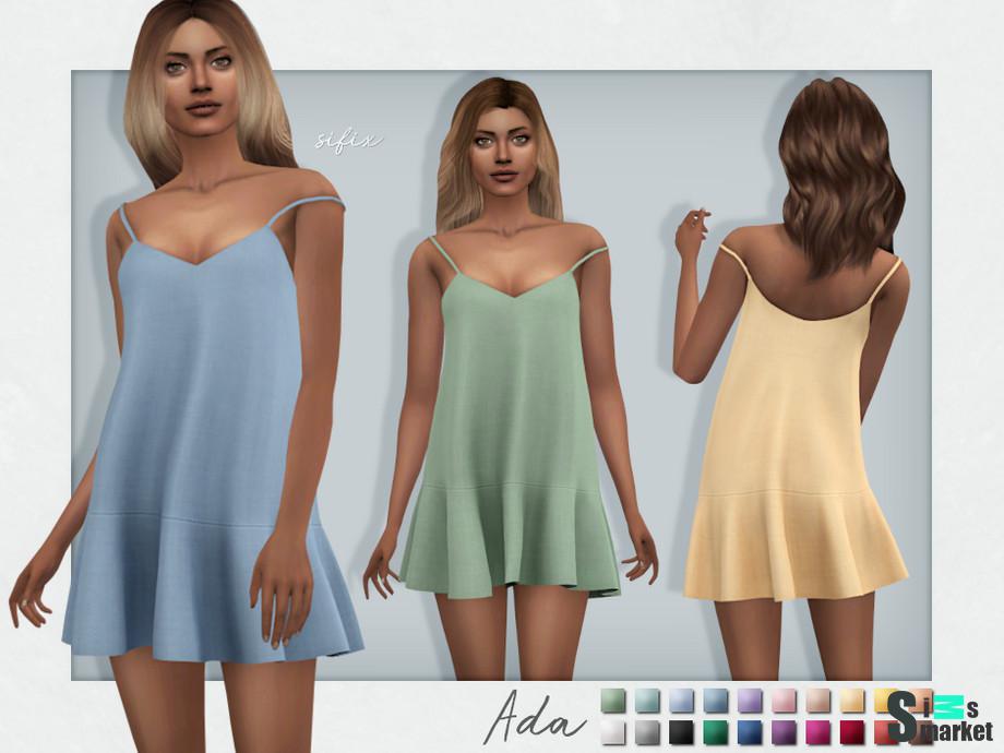 Платье Ada by Sifix для Симс 4. Скачать мод