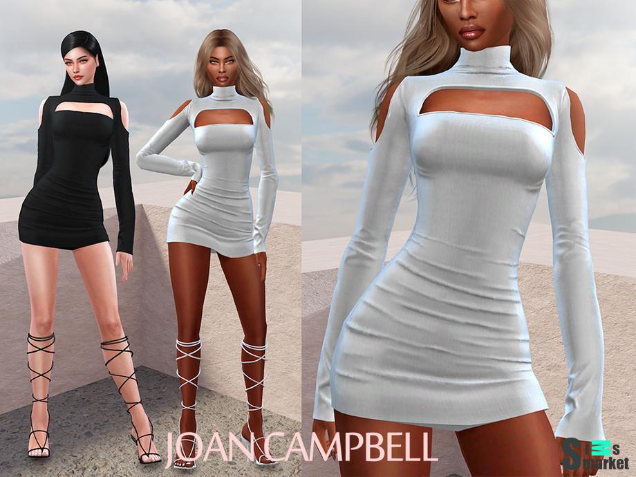 Платье Ari by Joan Campbell Beauty для Симс 4. Скачать мод