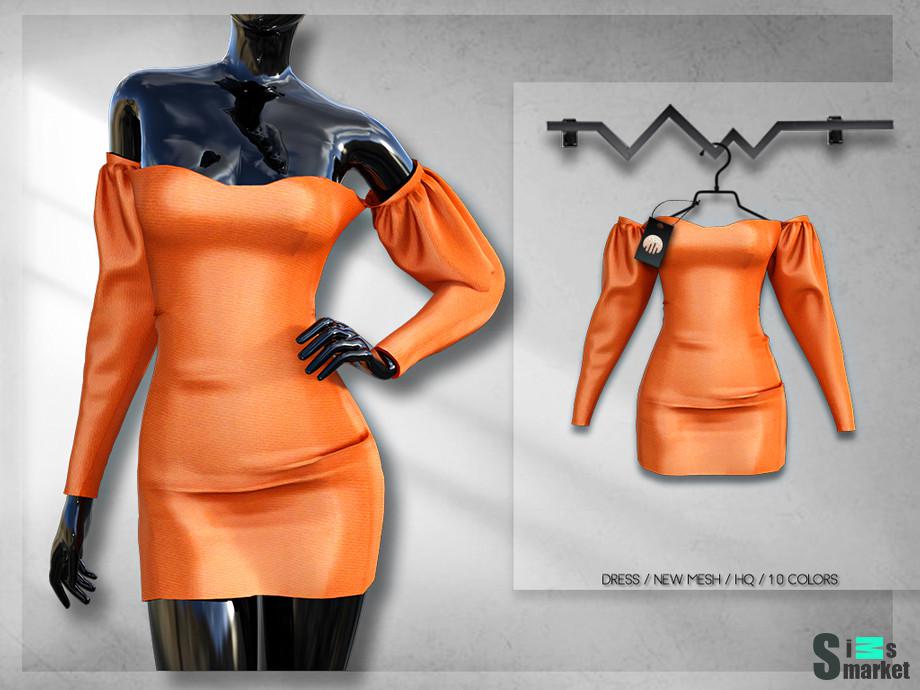 Платье BD300 by busra-tr  для Симс 4. Скачать мод