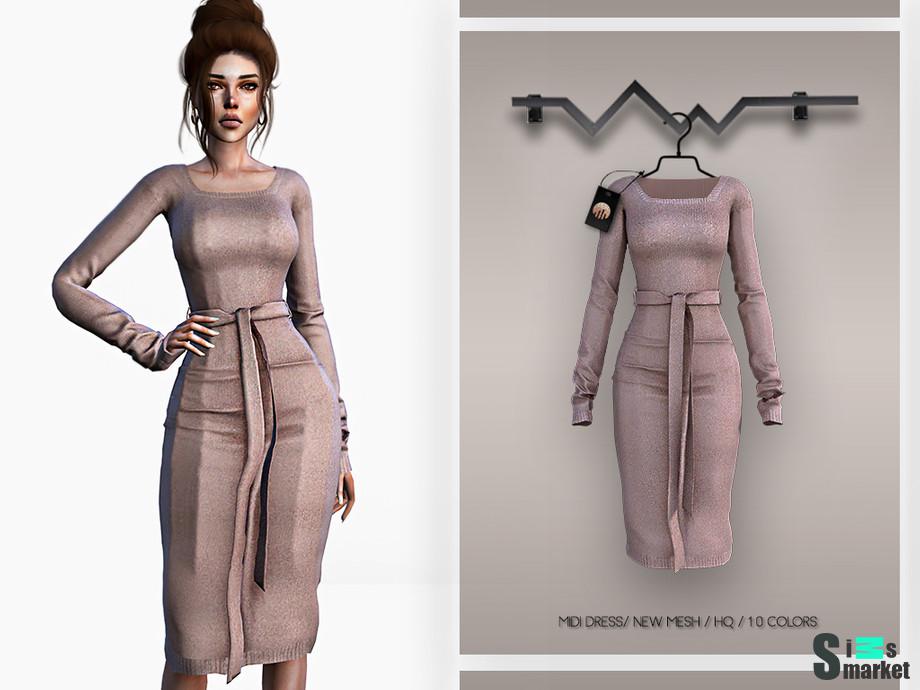 Платье BD332 by busra-tr для Симс 4. Скачать мод
