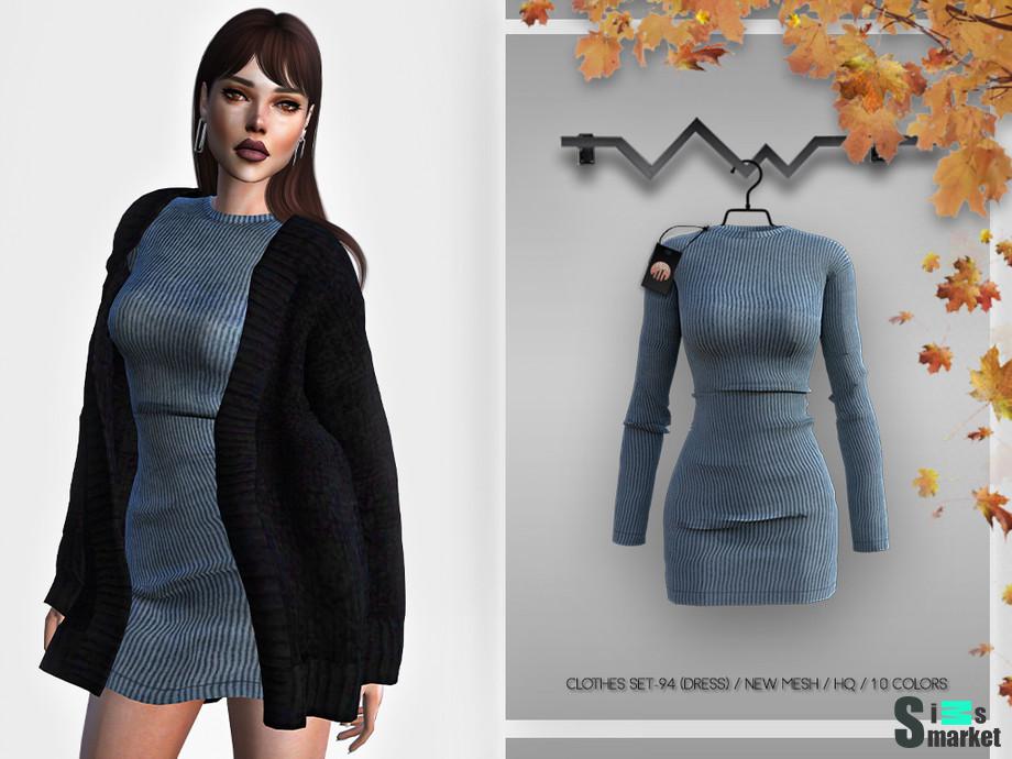 Платье BD354 by busra-tr для Симс 4. Скачать мод