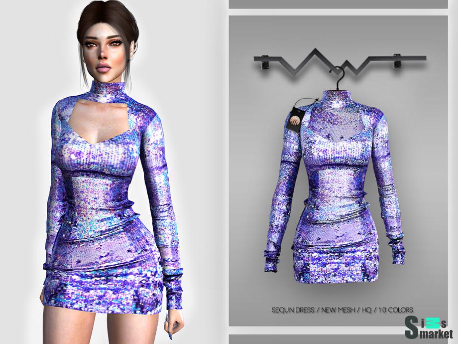 Платье BD391 by busra-tr для Симс 4. Скачать мод